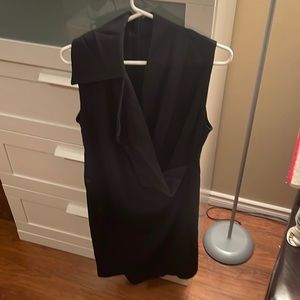 Black short sleeve cocktail dress